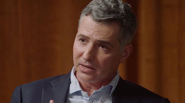 Steve Reis speaking on an episode of Offsite by The Atlantic