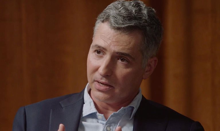 Steve Reis speaking on an episode of Offsite by The Atlantic