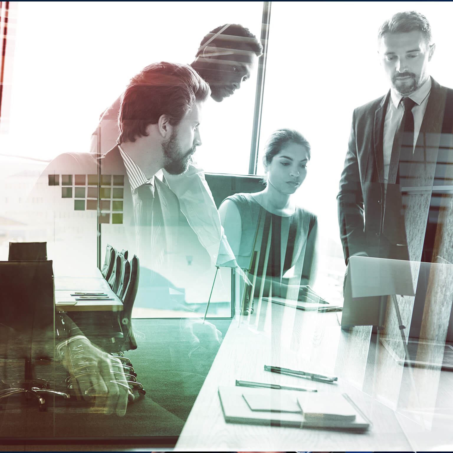 Their synergy speaks of great success - stock photo