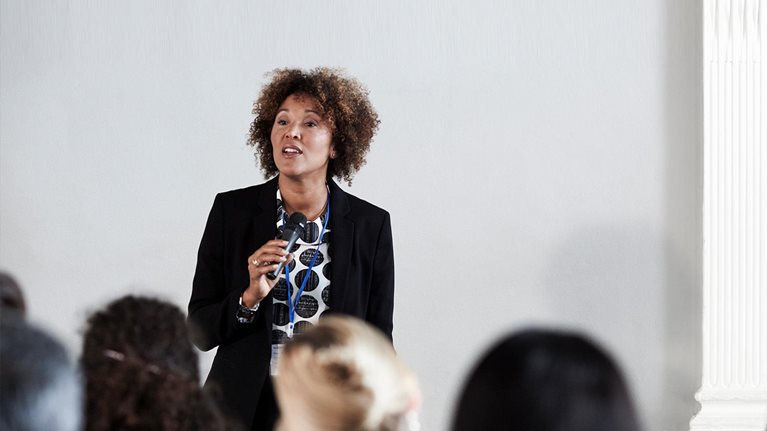 Group of people at a business conference - stock photo