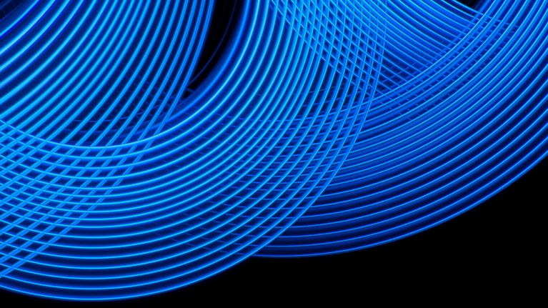 overlapping arced lines illustration