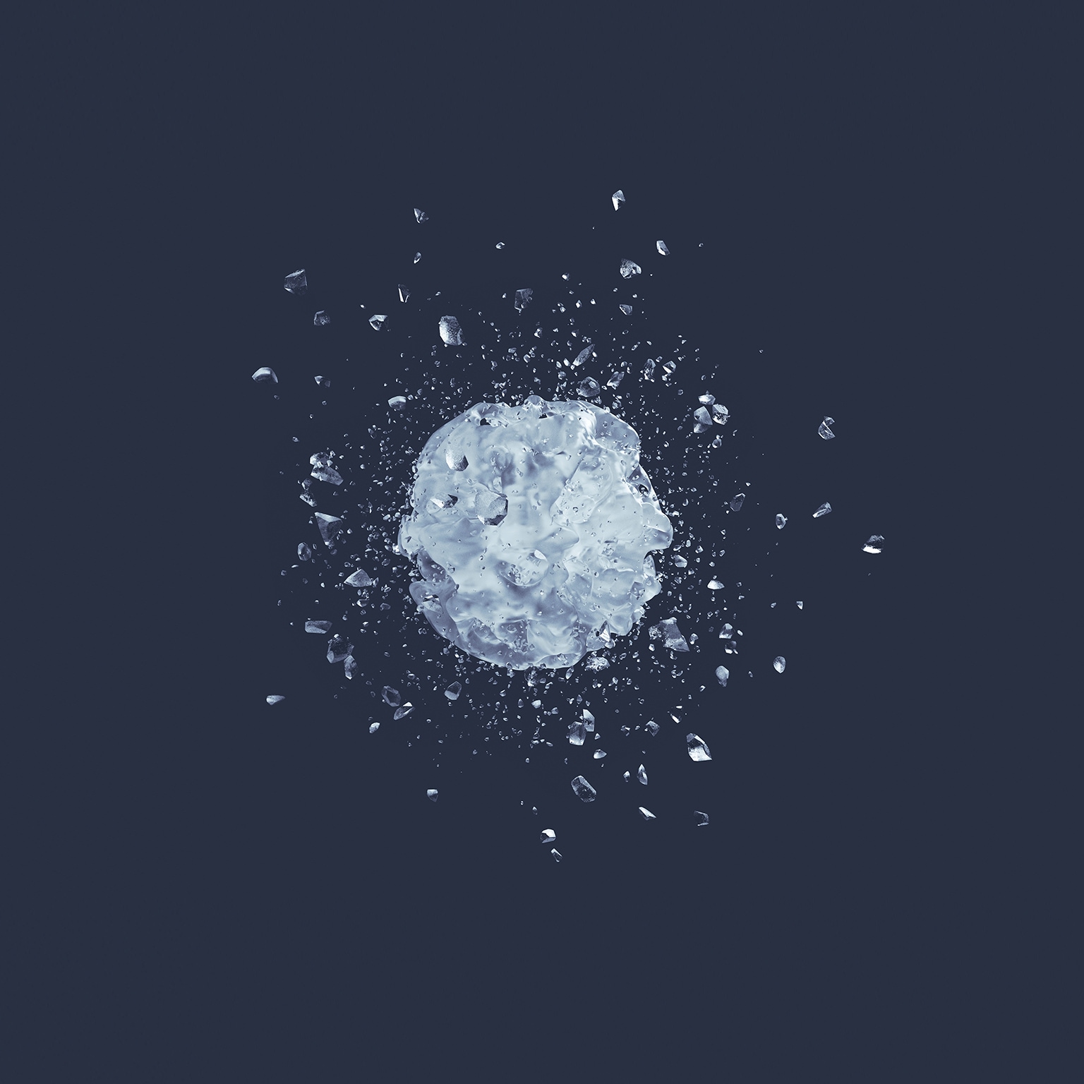 Ice burst - stock photo