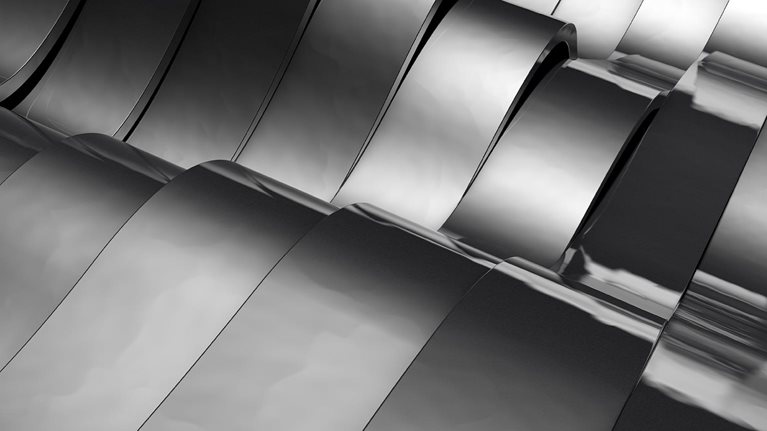 Metallic and wavy stripes - stock photo