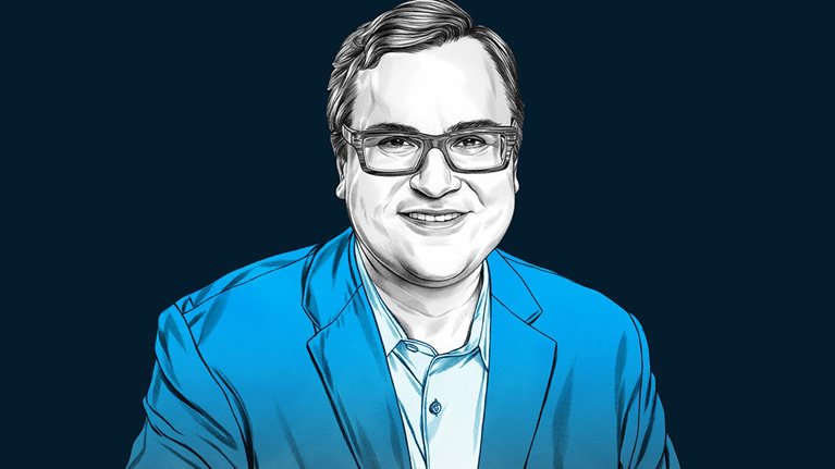 Reid Hoffman headshot illustration