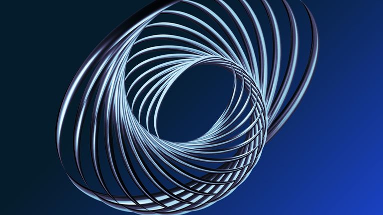 Metal rings arranged in elliptical shape