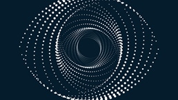 illustration of eye in dots