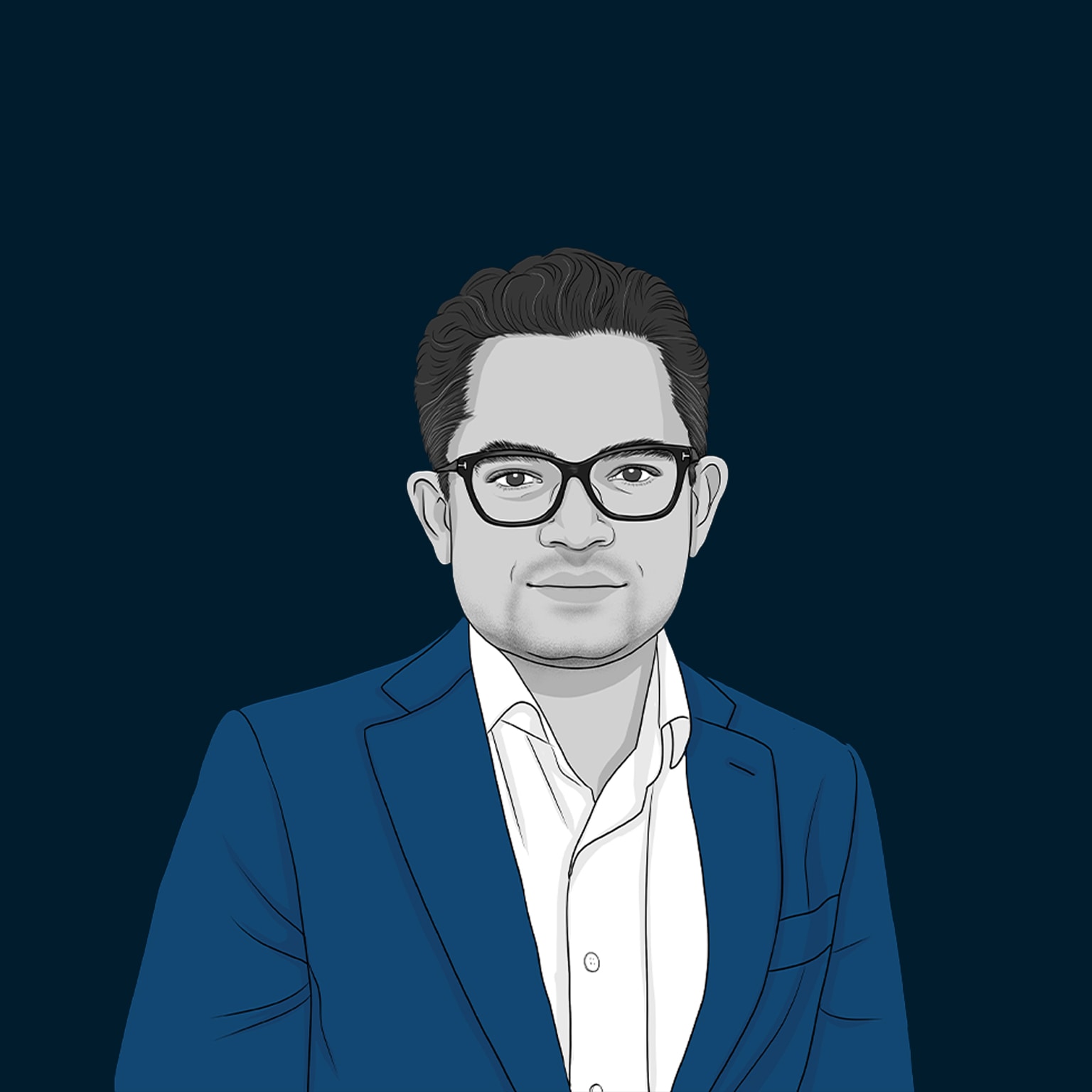 Siddartha Jha headshot illustration