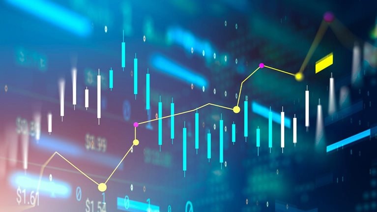 Digitally generated currency and exchange stock chart for finance. - stock photo