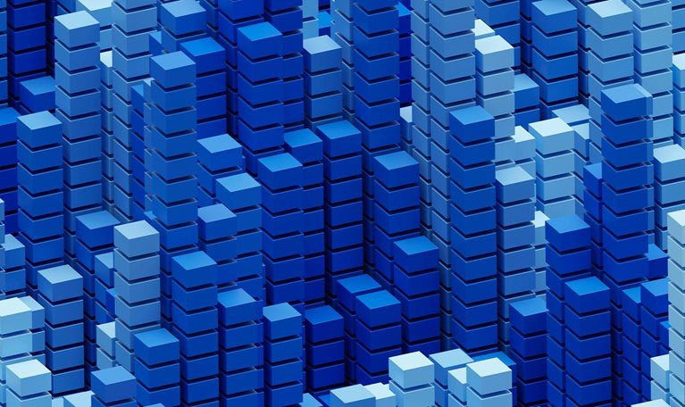 High population density abstract city - stock photo