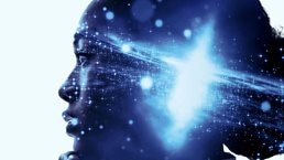 Artificial Intelligence concept. Deep learning. Mindfulness. Psychology.