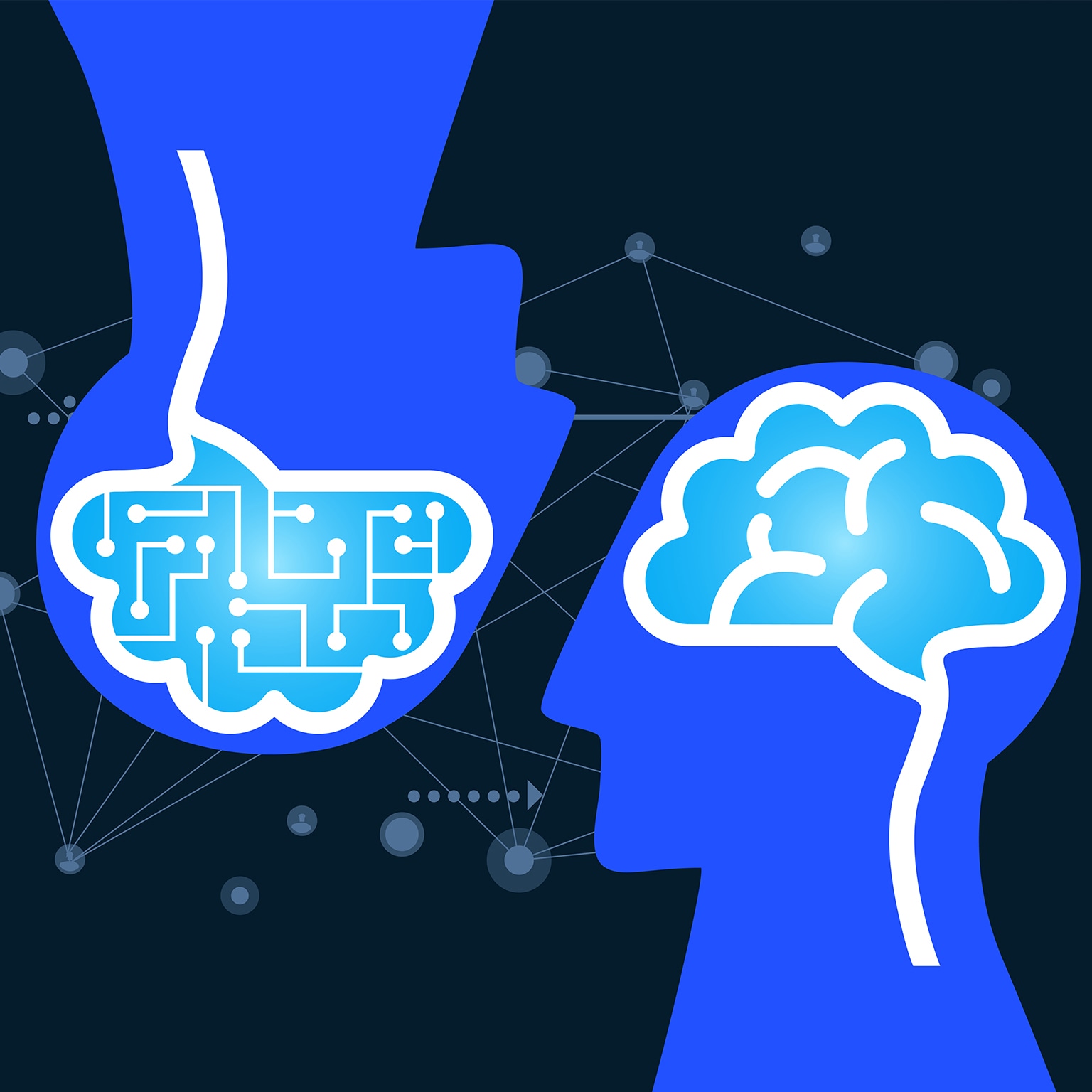 The connection and comparison between artificial intelligence and human brain