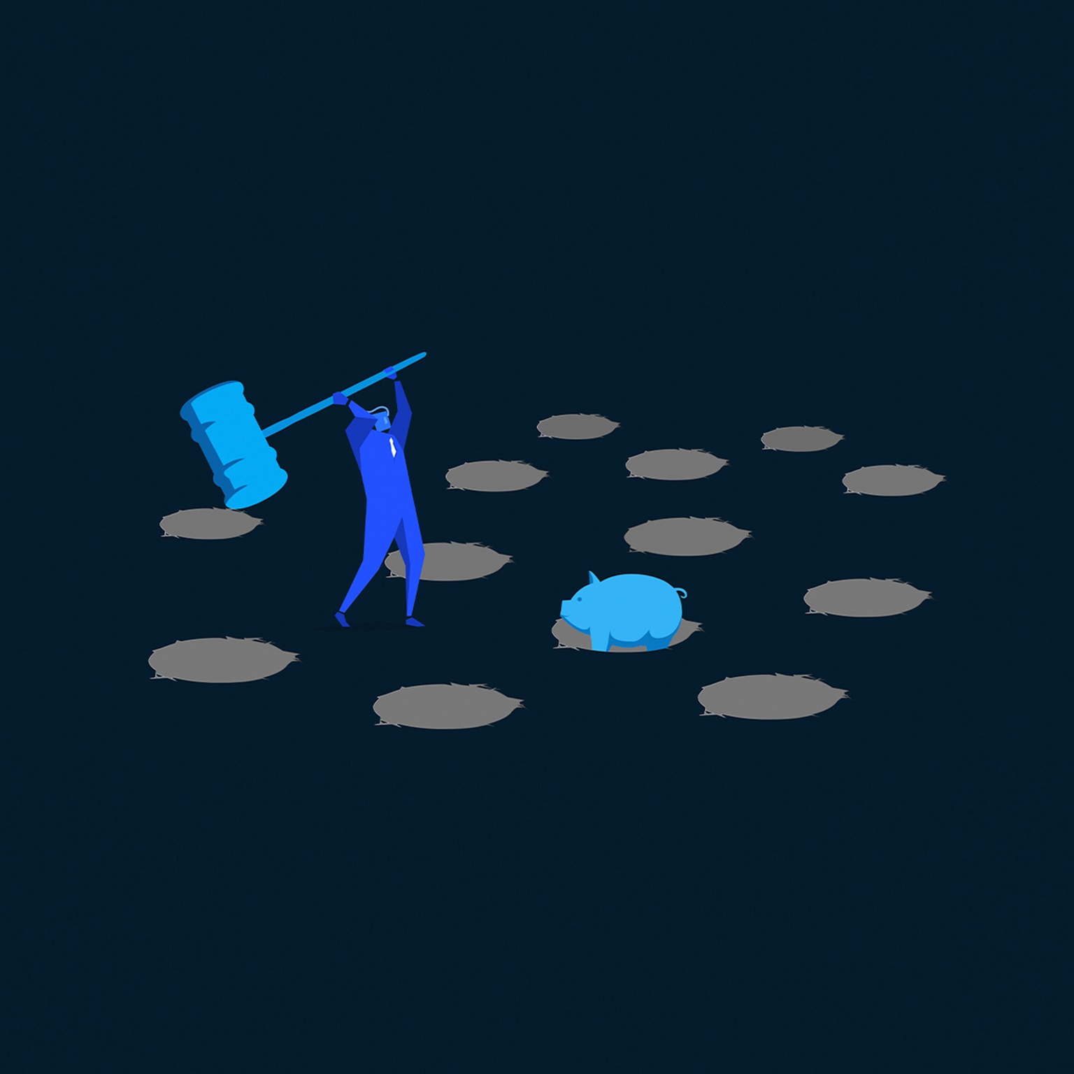 Animals Hunting - stock illustration