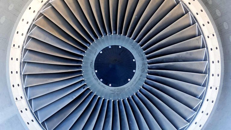 A jet engine turbine