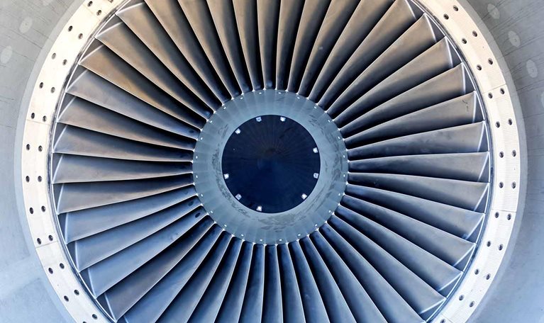 A jet engine turbine