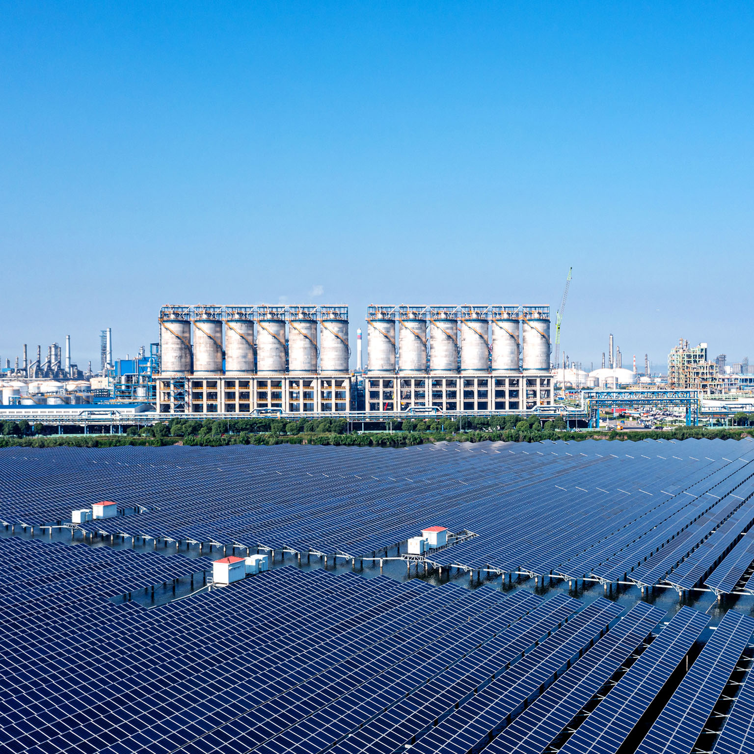 Chemical plant with solar power station