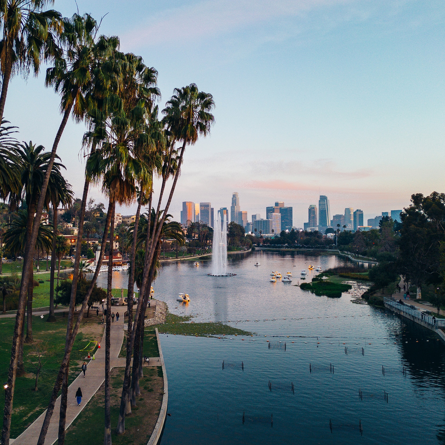 Echo Lake Park in downtown Los Angeles