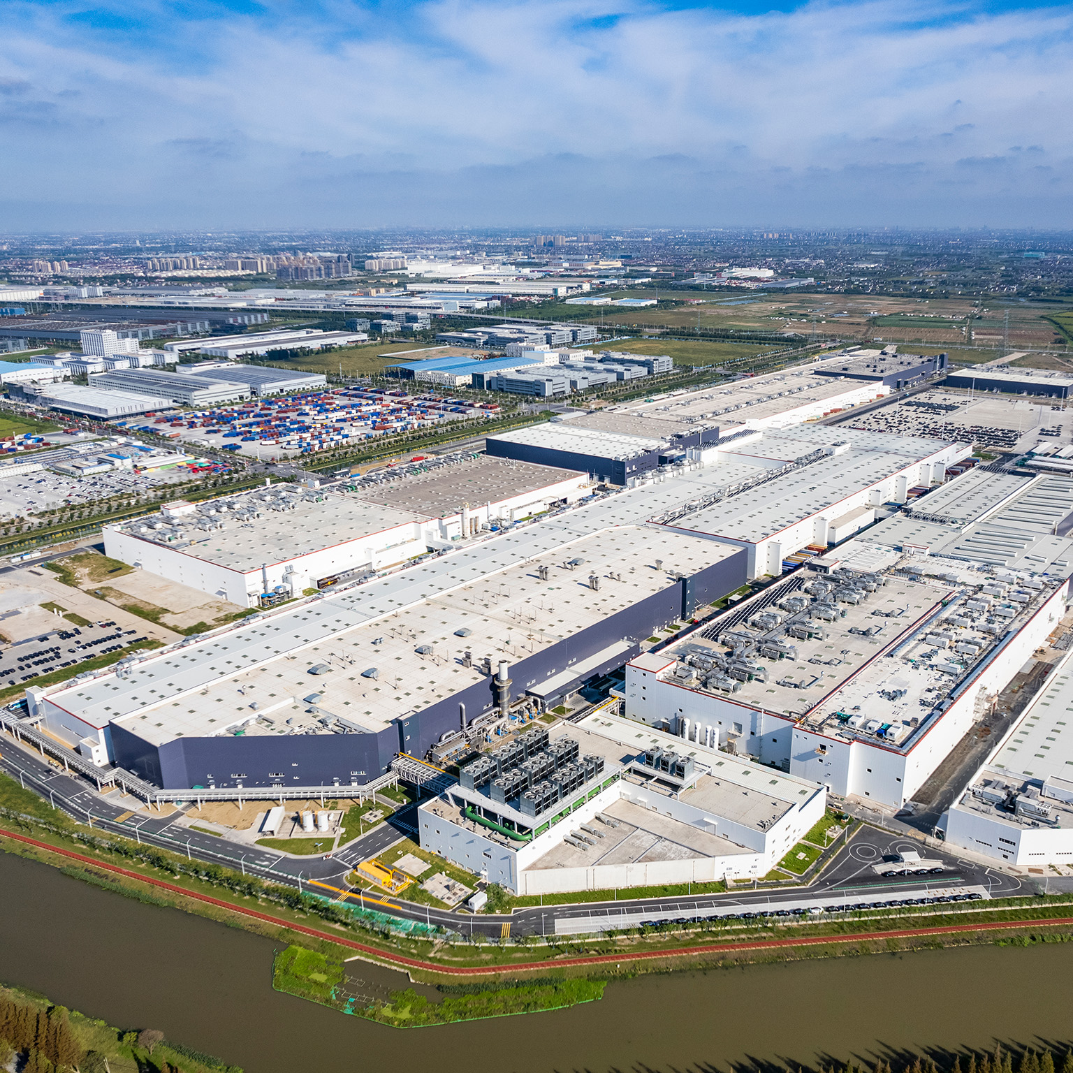 Tesla Gigafactory Shanghai - stock photo