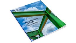 green i-beams stock photo