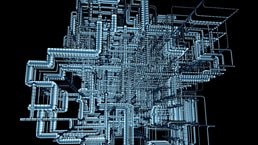 Computer generated image of pipes