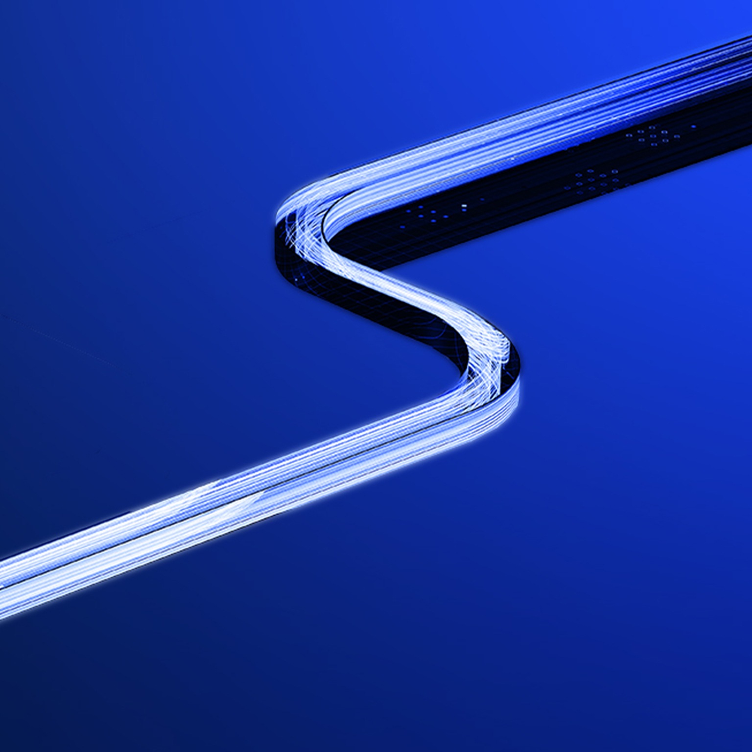 Computer network concept of lines curving and snaking off into the distance