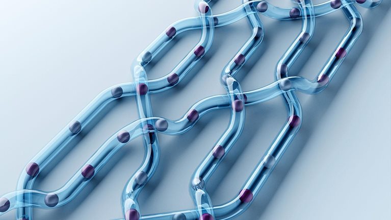 The item pictured is a medical stent, typically used in interventional cardiology to treat narrowed or blocked arteries.