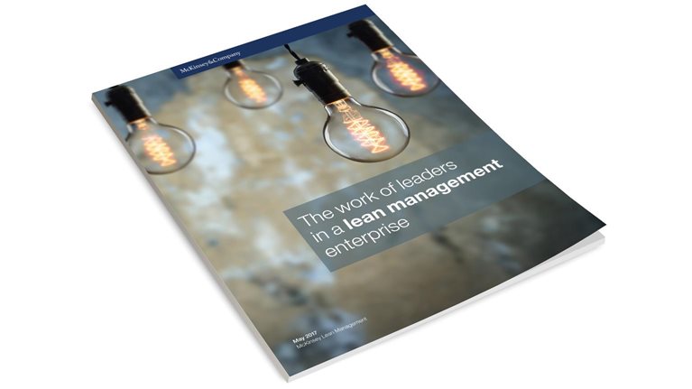 The work of leaders in a lean management enterprise