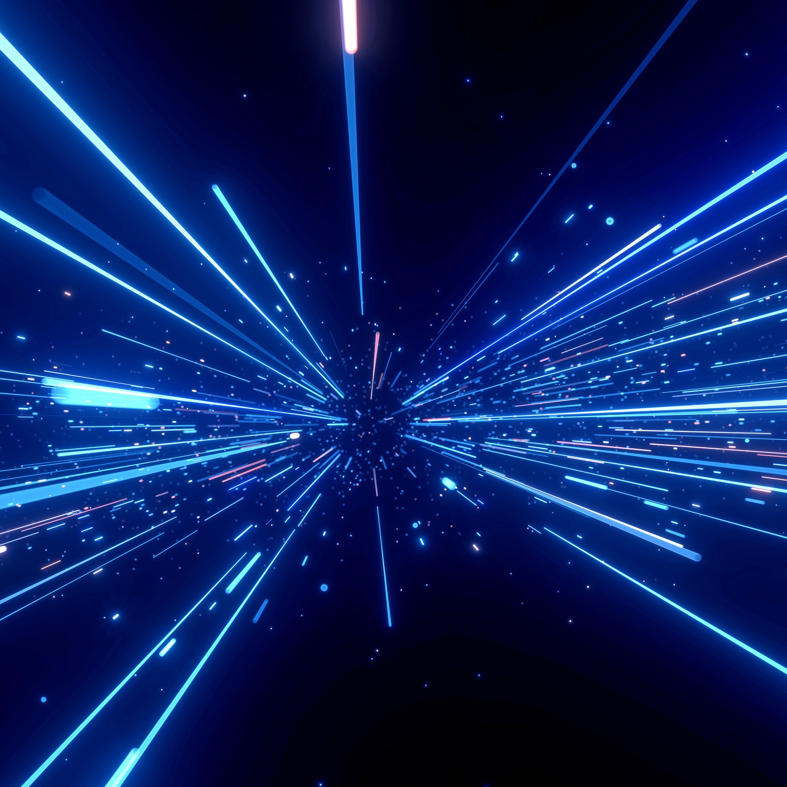 A dynamic, motion-driven composition of abstract digital streams