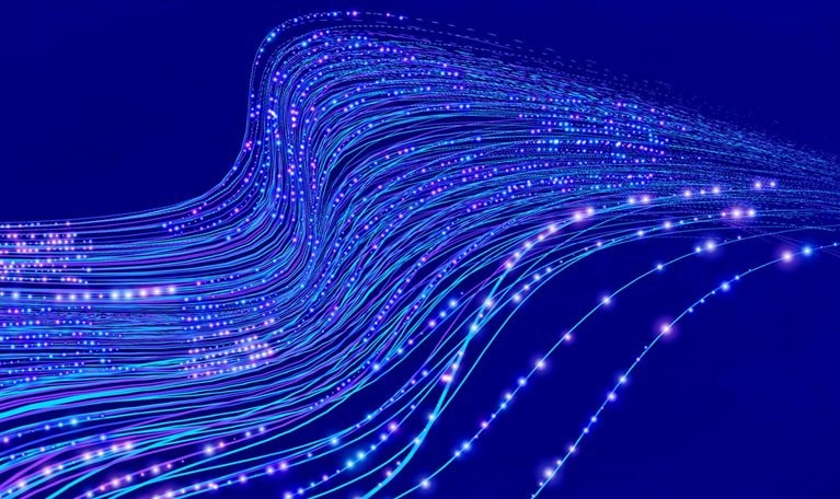 Conceptual illustration of data streams flowing