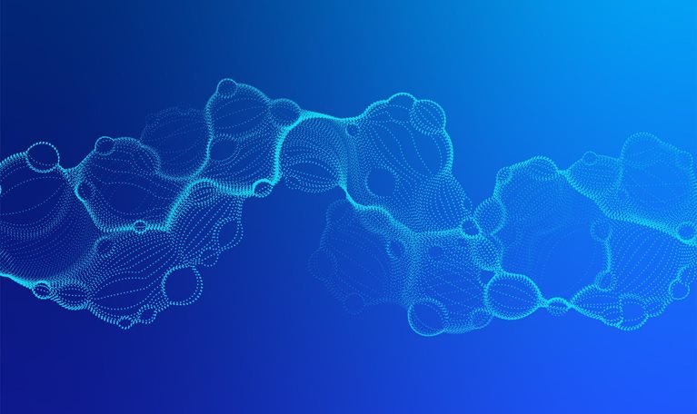 Abstract blueprint-style illustration