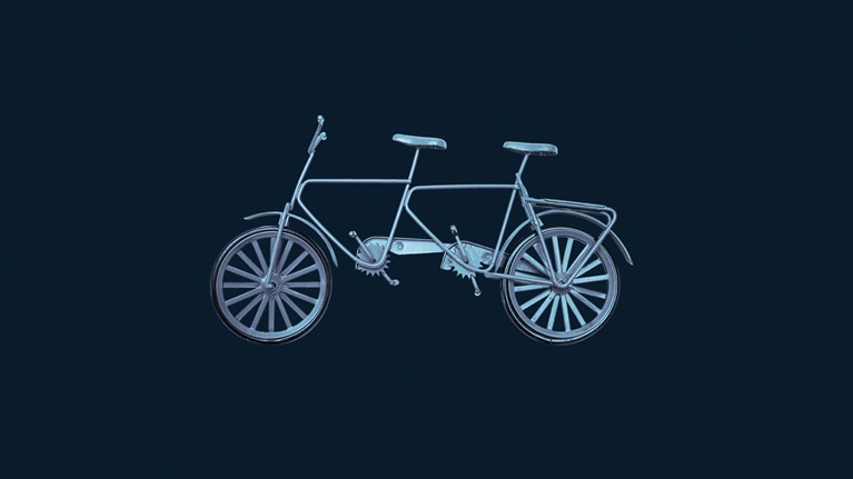 Closeup of bicycle