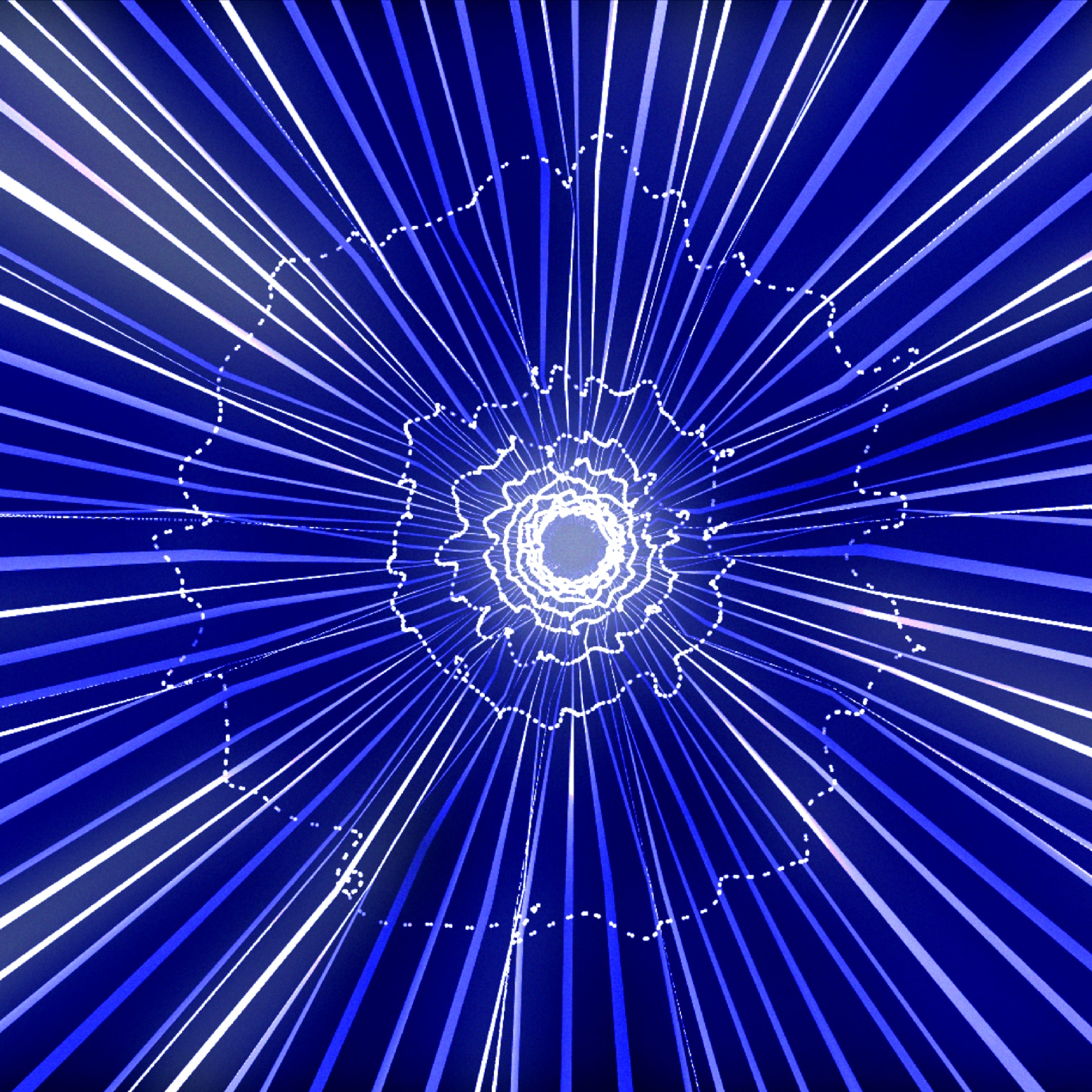 Violet Blue Abstract meteor or space travel at light speed