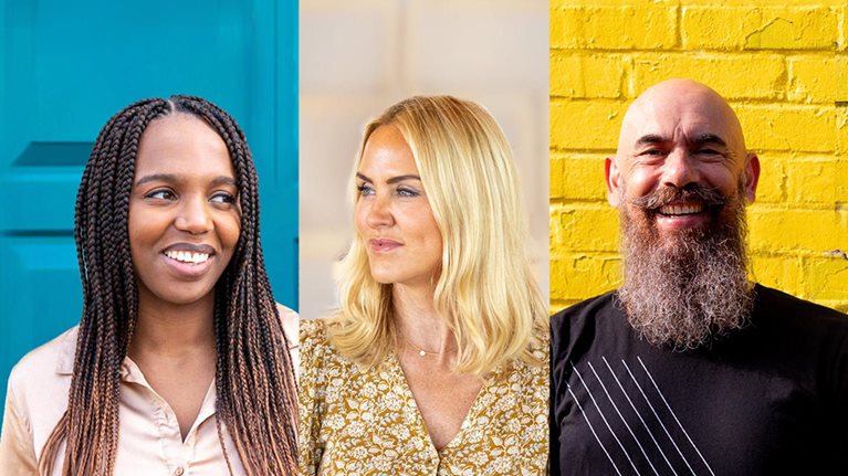 Pictured from left to right, Lise Diagne, Liz Grennan, and Cenk Tunasar