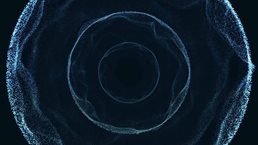 Blue waves in a circular pattern