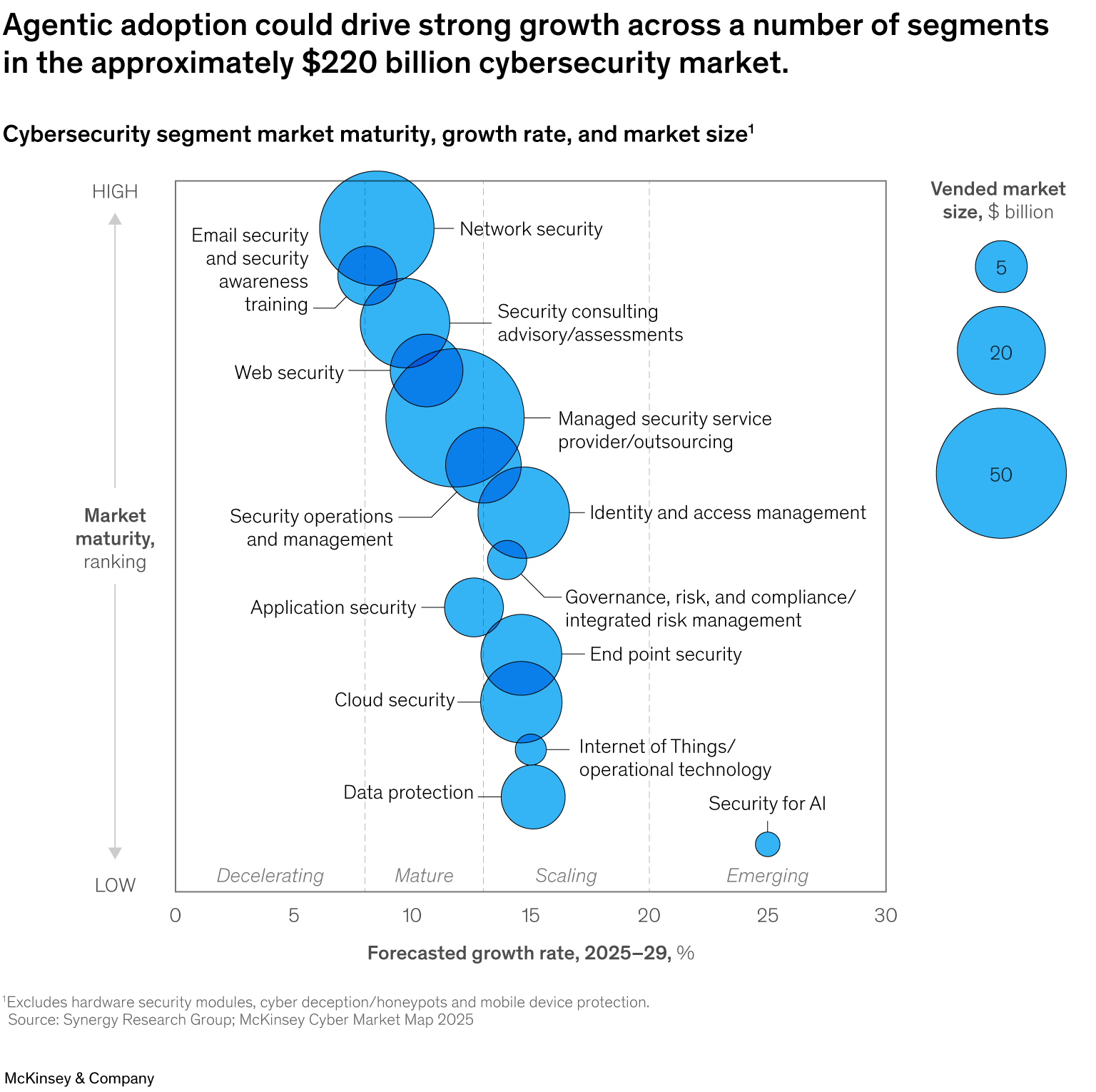 Agentic adoption could drive strong growth across a number of segments in the approximately $220 billion cybersecurity market.