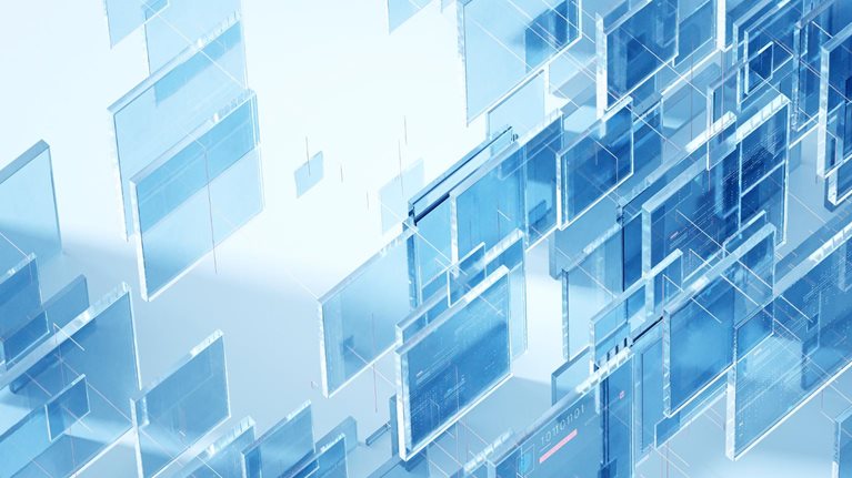 Virtual screens arranging in the shape of a building