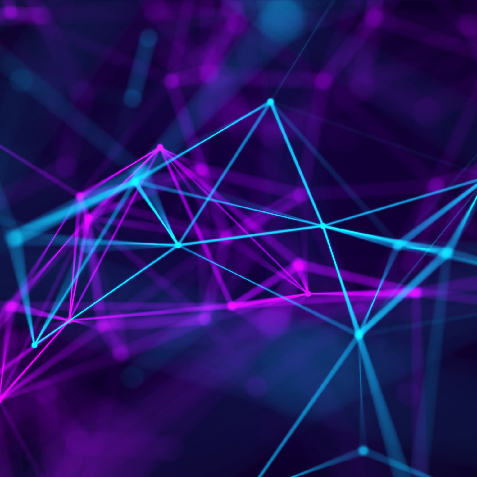 Abstract background with moving dots and lines. Network connection structure. Futuristic illustration. Digital technology design.