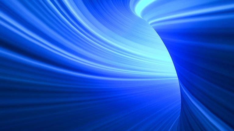 Abstract Blue High Speed Light Rays Tunnel