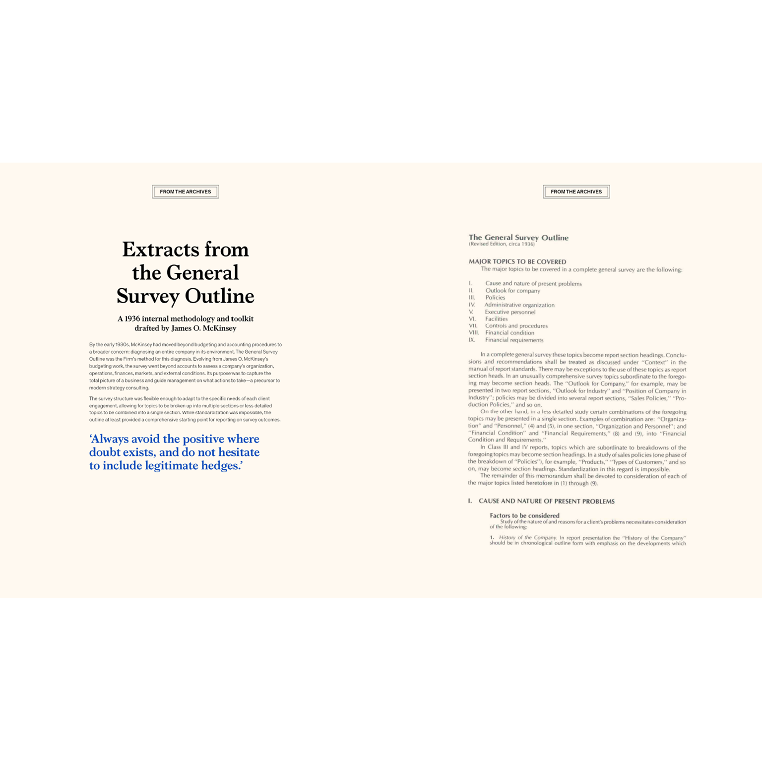 The General Survey Outline