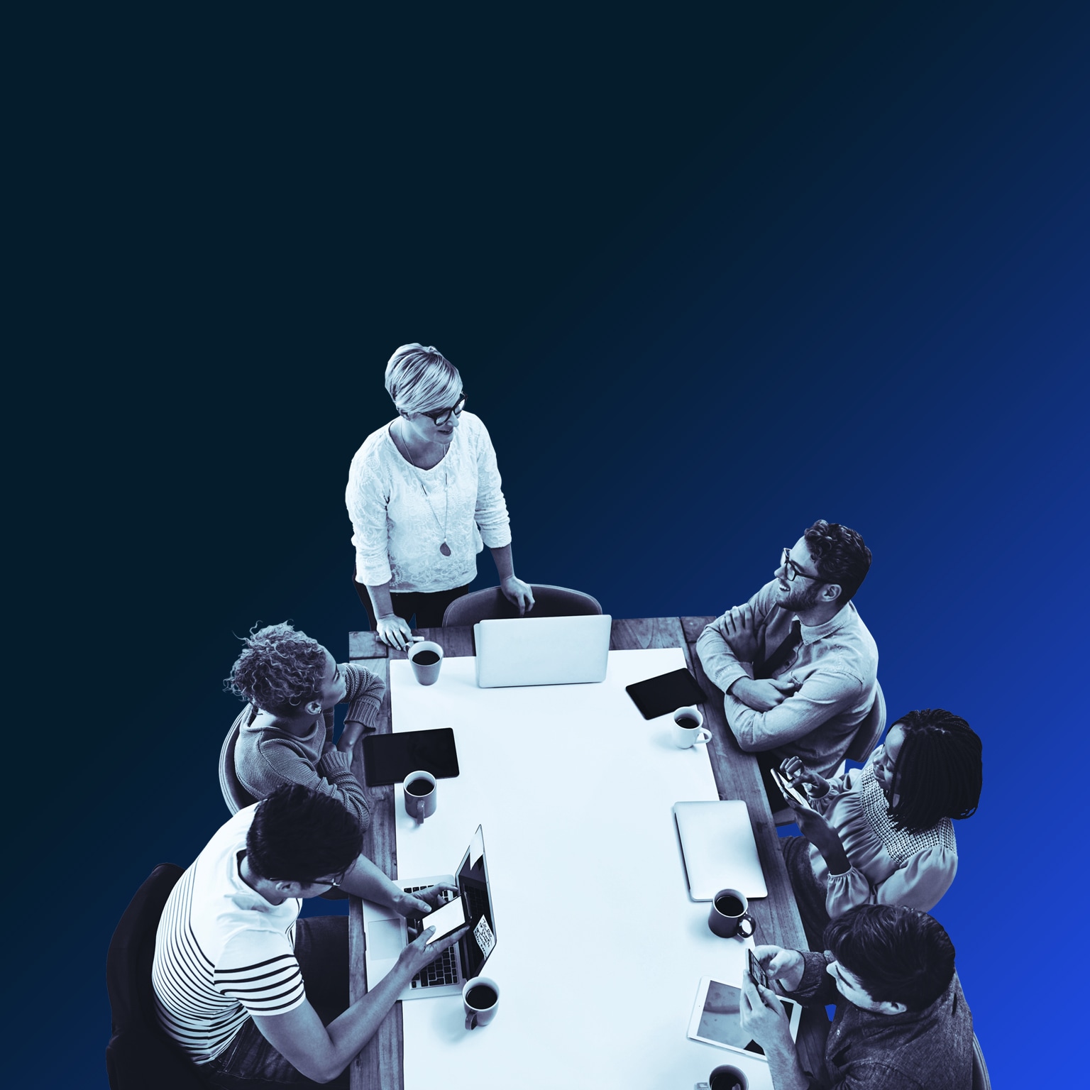 A group of young businesspeople having a meeting in a modern office