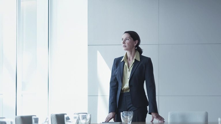 Businesswoman in boardroom