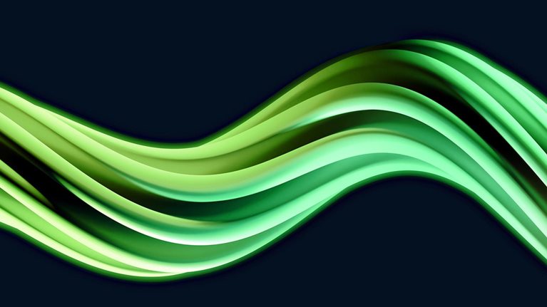 Green abstract lines