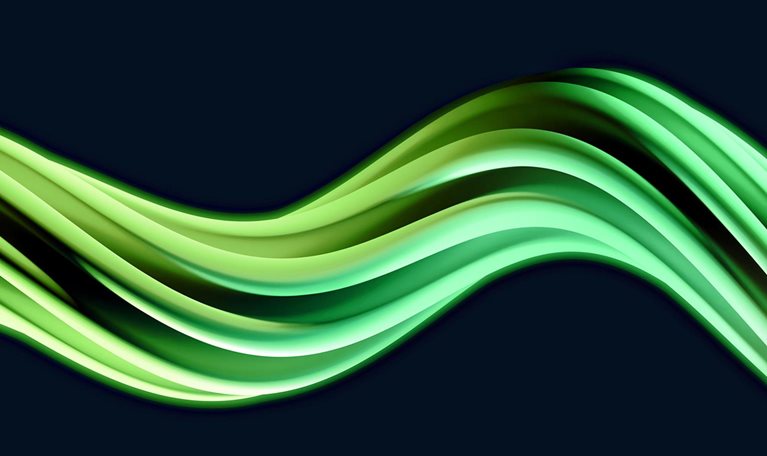 Green abstract lines