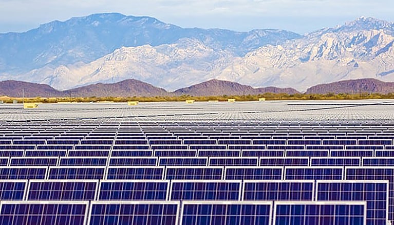 Fotowatio Renewable Ventures (FRV) photovoltaic plant near Tucson, Arizona.