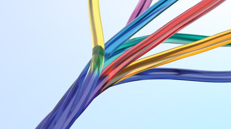 Wires twisting together