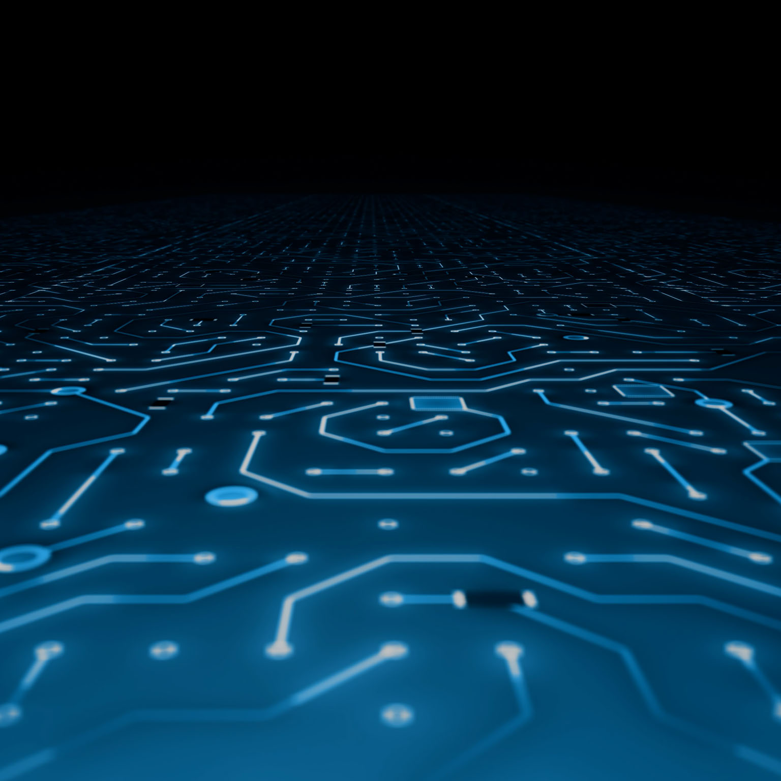  Endless Travel Over Blue Circuitboard Floor Background Loop