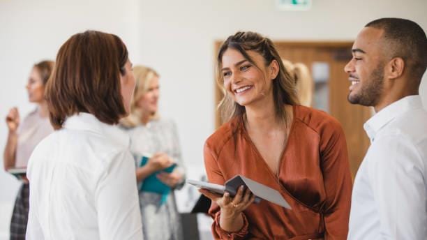 Young people in conversation