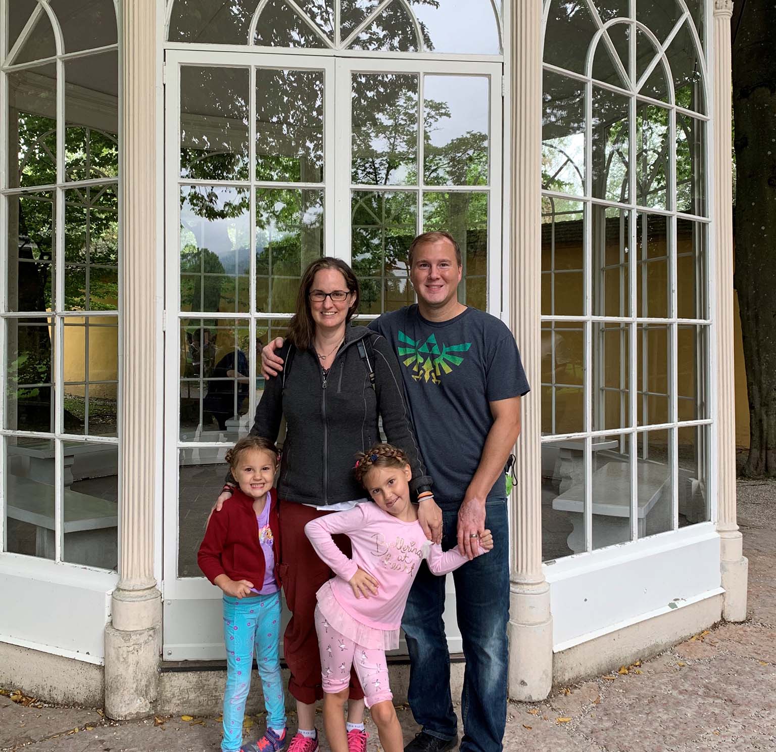 Erin Blackwell and family in Vienna