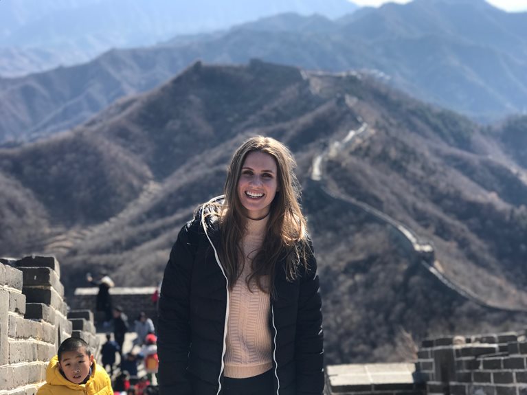Ewa visiting the Great Wall of China