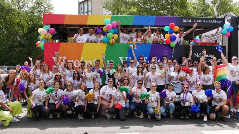 McKinsey float at Pride parade in Cologne