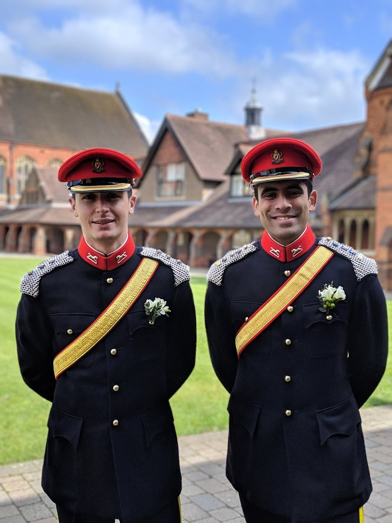 Richard and colleague in British Army uniform